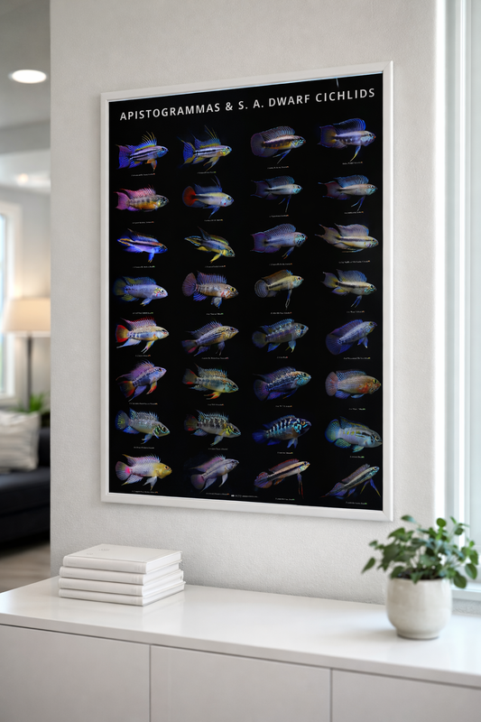 【Print material】Apistogramma Poster (Black)